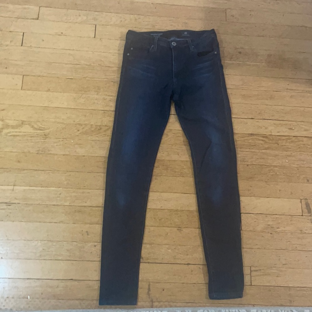 AG Adriano Goldschmied dark wash skinny jeans size 26 “Farrah Skinny” high-rise
